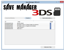 Captura de Save Manager 3DS