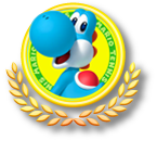 Logo personaje Yoshi azul claro juego Mario Tennis Open Nintendo 3DS.png