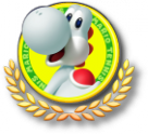 Logo personaje Yoshi blanco juego Mario Tennis Open Nintendo 3DS.png