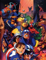Ilustración Marvel Super Heroes Vs Street Fighter - Poster Oficial.jpg