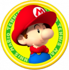Logo personaje Baby Mario juego Mario Tennis Open Nintendo 3DS.png