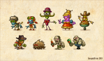 Personajes SteamWorld Dig Nintendo 3DS eShop.png