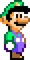 Sprite personaje Luigi juego Super Mario World SNES.png