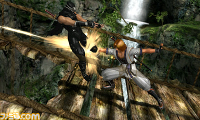 Hayate, luchando en Dead or Alive Dimensions.