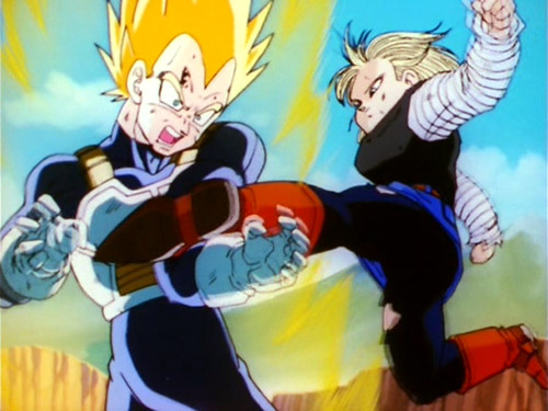 Archivo:Dragon Ball Z - Androide C-18 parte brazo a Vegeta.jpg