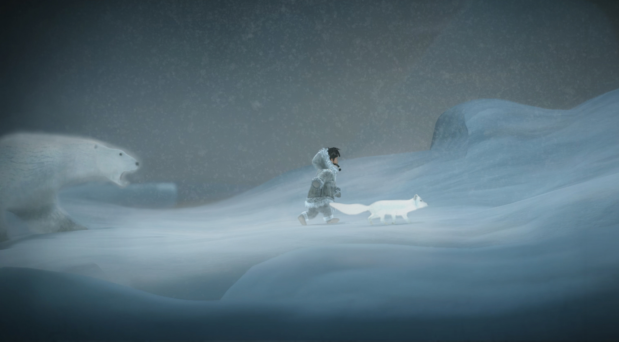 NeverAlone E-Line screenshot3nuna fox bear.jpg