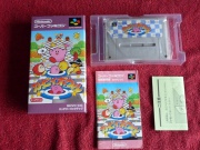 Kirby Bowl (Super Nintendo NTSC-J) fotografia portada-cartucho y manual.jpg