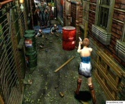 Resident Evil 3 playstation juego real jill disparando.jpeg