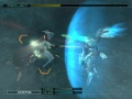 Zone of the Enders 2 - Jehuty luchando contra jefe enemigo.jpg