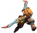 Render cazador espadas dobles juego Monster Hunter 4 Nintendo 3DS.png