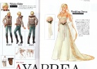 Ilustraciones traje boda y abrigo para Aya Brea juego The 3rd Birthday.jpg