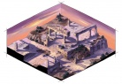 Arte diorama ruinas Grecia juego PSP Danball Senki.jpg