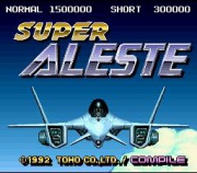 Super Aleste (Super Nintendo) juego real pantalla inicio.jpg