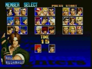 The King of Fighters '97 (Saturn) juego real pantalla seleccion de personajes.jpg