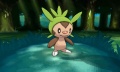 Pantalla acción Chespin juego Pokémon X Y Nintendo 3DS.jpg