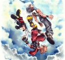 Arte carátula azul juego Kingdom Hearts 3d Nintendo 3DS.jpg