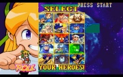 Marvel vs Capcom Clash of Super Heroes (Playstation Pal) juego real 001 pantalla seleccion de personajes.jpg