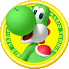 Logo personaje Yoshi juego Mario Tennis Open Nintendo 3DS.png