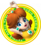 Logo personaje Daisy juego Mario Tennis Open Nintendo 3DS.png