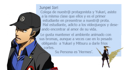 Descripción personaje Junpei juego Persona3 Portable PSP.png