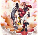 Arte carátula naranja juego Kingdom Hearts 3d Nintendo 3DS.jpg