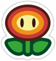 Pegatina flor de fuego juego Paper Mario Sticker Star Nintendo 3DS.png