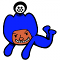 Personaje Denpa Men azul oscuro juego The Denpa Men N3DS eShop.png