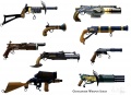 Arte 02 colección armas personaje clase Pistolero juego Heroes of Ruin Nintendo 3DS.jpg